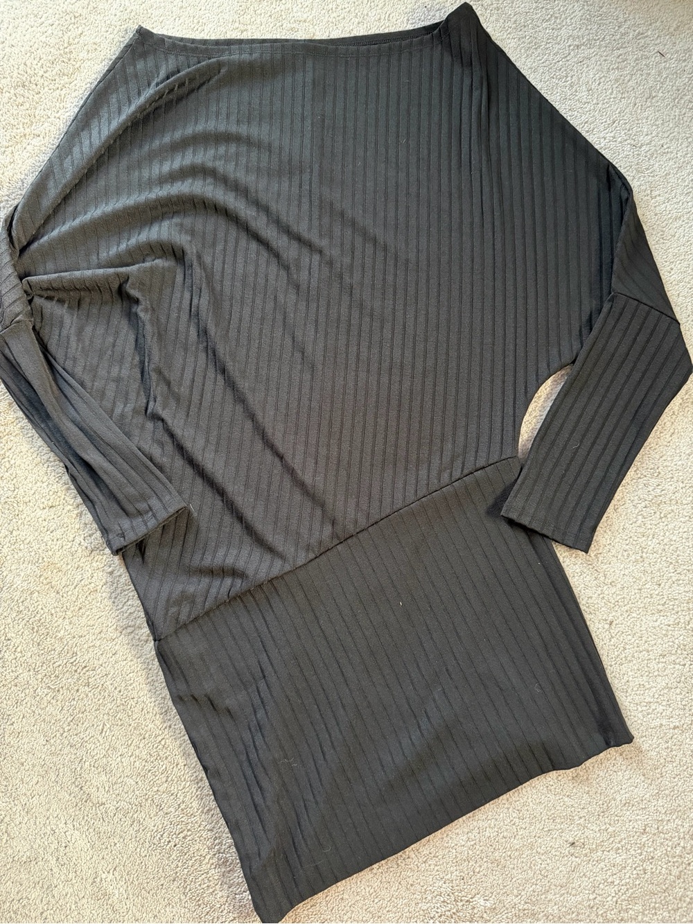 Fashion Nova Ribbed Long Sleeve Short Dress